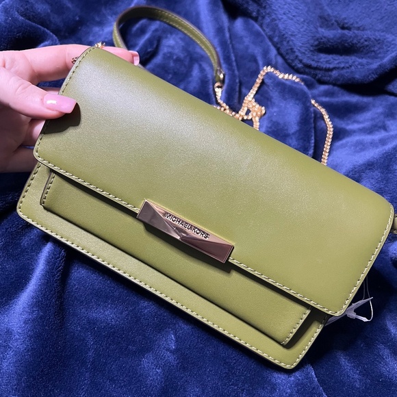 Michael Kors XS Jade Crossbody - Smokey Olive - Picture 1 of 12